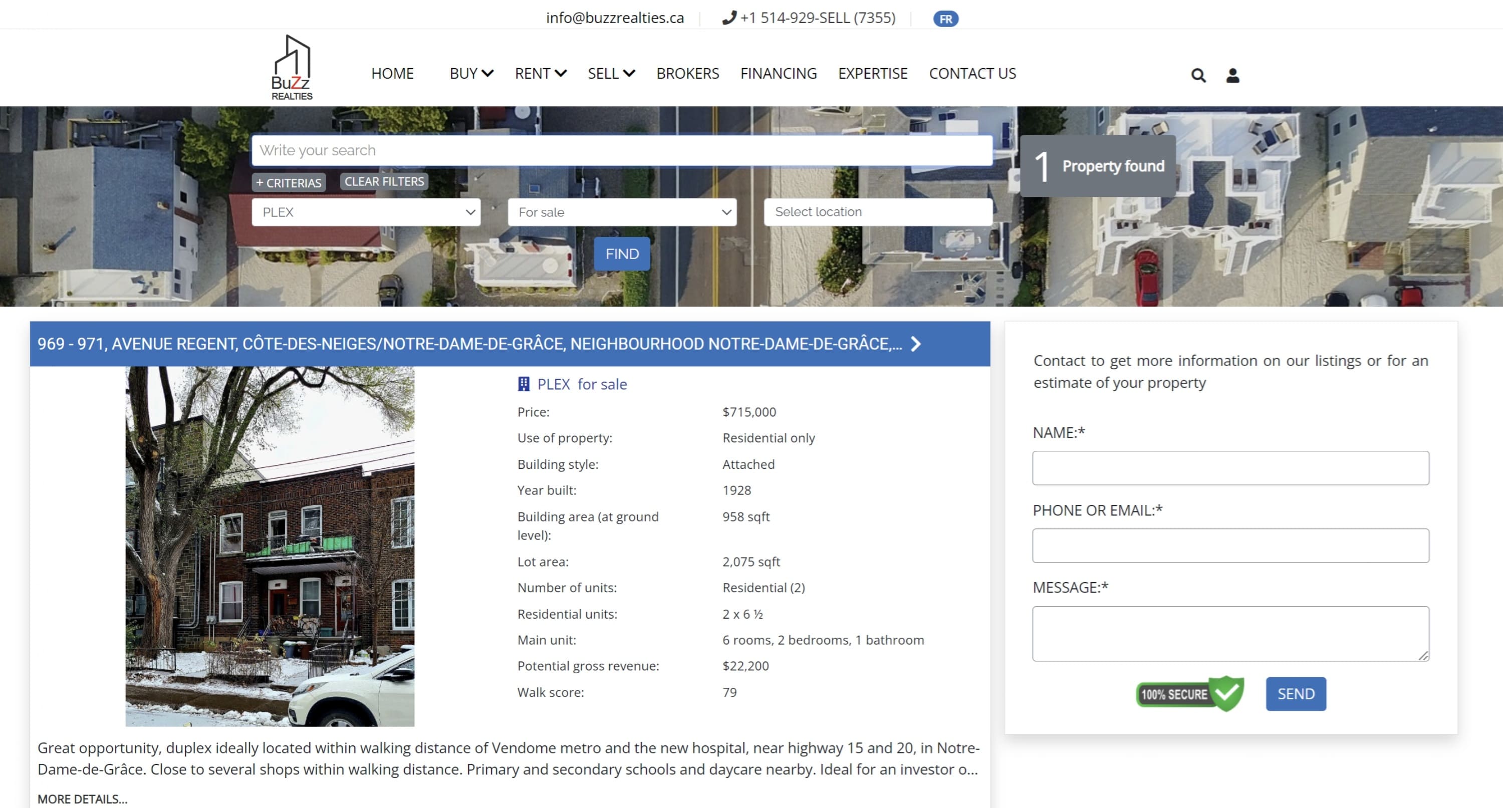 Real estate agency website